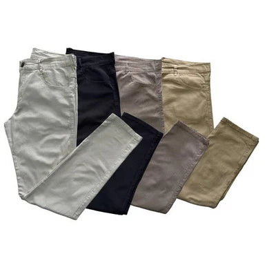 Kit 4 Calças Sarja com Elastano - [Últimas unidades]