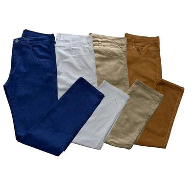 Kit 4 Calças Sarja com Elastano - [Últimas unidades]