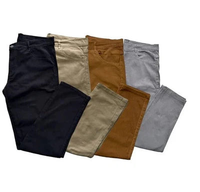 Kit 4 Calças Sarja com Elastano - [Últimas unidades]